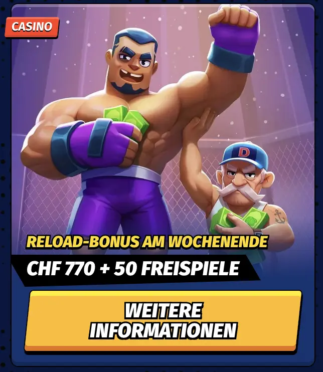 Reload Bonus Wochenende mit Cartoon Figuren